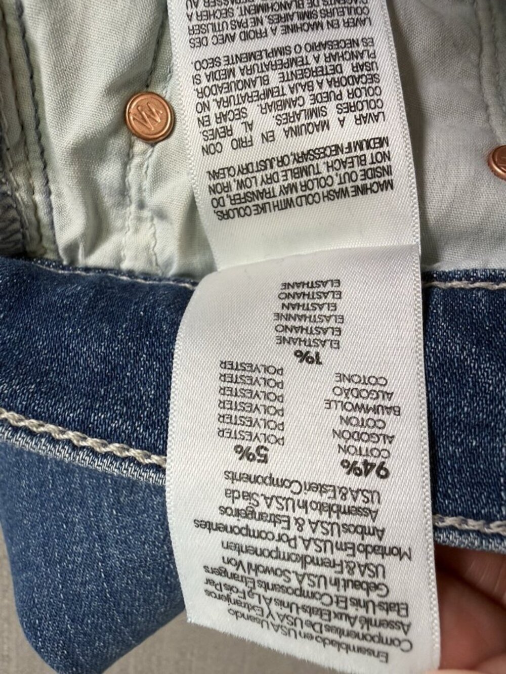 Mother The Mid Rise Rider Ankle Jeans In Wish On A Star Straight Crop Size 29 - Picture 16 of 16